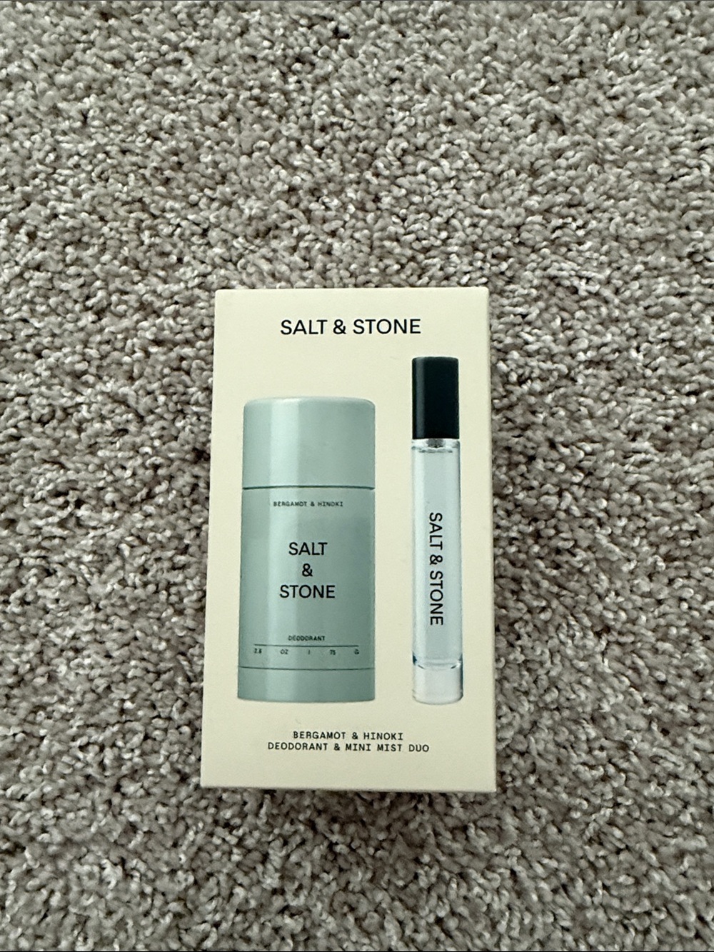 Salt & Stone Bergamot & Hinoki Deodorant & Mini Mist Duo - Cream